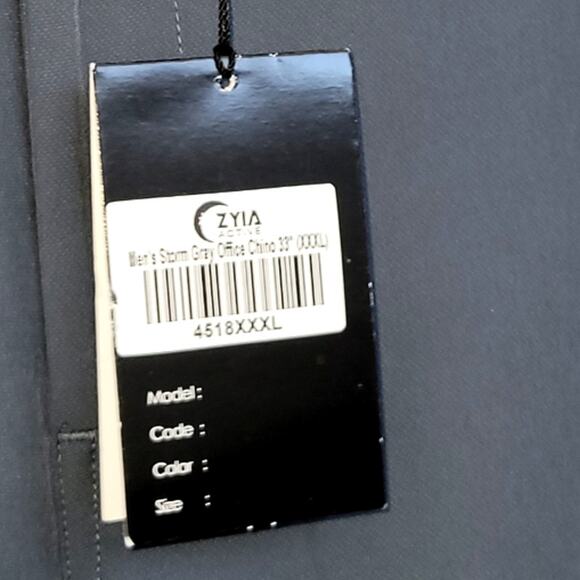 Zyia Active Men's Storm Gray Office Chino Pants 33" XXXL - Picture 7 of 7
